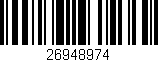 Código de barras (EAN, GTIN, SKU, ISBN): '26948974'