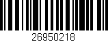 Código de barras (EAN, GTIN, SKU, ISBN): '26950218'