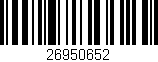 Código de barras (EAN, GTIN, SKU, ISBN): '26950652'