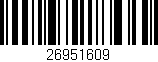 Código de barras (EAN, GTIN, SKU, ISBN): '26951609'