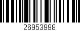 Código de barras (EAN, GTIN, SKU, ISBN): '26953998'