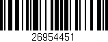 Código de barras (EAN, GTIN, SKU, ISBN): '26954451'