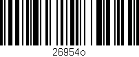 Código de barras (EAN, GTIN, SKU, ISBN): '26954o'