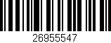 Código de barras (EAN, GTIN, SKU, ISBN): '26955547'