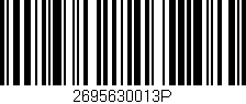 Código de barras (EAN, GTIN, SKU, ISBN): '2695630013P'