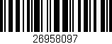 Código de barras (EAN, GTIN, SKU, ISBN): '26958097'