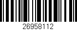 Código de barras (EAN, GTIN, SKU, ISBN): '26958112'