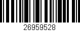 Código de barras (EAN, GTIN, SKU, ISBN): '26959528'