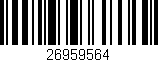 Código de barras (EAN, GTIN, SKU, ISBN): '26959564'