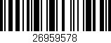 Código de barras (EAN, GTIN, SKU, ISBN): '26959578'