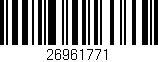 Código de barras (EAN, GTIN, SKU, ISBN): '26961771'