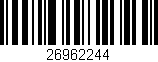 Código de barras (EAN, GTIN, SKU, ISBN): '26962244'