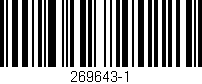 Código de barras (EAN, GTIN, SKU, ISBN): '269643-1'