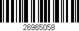 Código de barras (EAN, GTIN, SKU, ISBN): '26965058'