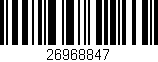 Código de barras (EAN, GTIN, SKU, ISBN): '26968847'