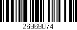 Código de barras (EAN, GTIN, SKU, ISBN): '26969074'