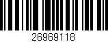 Código de barras (EAN, GTIN, SKU, ISBN): '26969118'