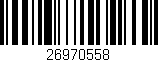 Código de barras (EAN, GTIN, SKU, ISBN): '26970558'