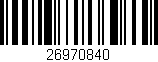 Código de barras (EAN, GTIN, SKU, ISBN): '26970840'