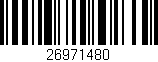 Código de barras (EAN, GTIN, SKU, ISBN): '26971480'