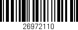Código de barras (EAN, GTIN, SKU, ISBN): '26972110'