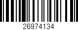 Código de barras (EAN, GTIN, SKU, ISBN): '26974134'