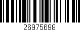 Código de barras (EAN, GTIN, SKU, ISBN): '26975698'