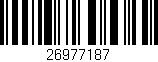 Código de barras (EAN, GTIN, SKU, ISBN): '26977187'