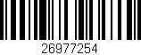 Código de barras (EAN, GTIN, SKU, ISBN): '26977254'