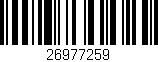 Código de barras (EAN, GTIN, SKU, ISBN): '26977259'