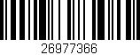 Código de barras (EAN, GTIN, SKU, ISBN): '26977366'