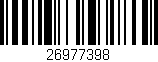 Código de barras (EAN, GTIN, SKU, ISBN): '26977398'
