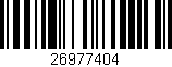 Código de barras (EAN, GTIN, SKU, ISBN): '26977404'
