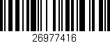 Código de barras (EAN, GTIN, SKU, ISBN): '26977416'