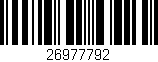 Código de barras (EAN, GTIN, SKU, ISBN): '26977792'