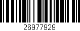Código de barras (EAN, GTIN, SKU, ISBN): '26977929'