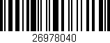 Código de barras (EAN, GTIN, SKU, ISBN): '26978040'