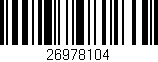 Código de barras (EAN, GTIN, SKU, ISBN): '26978104'