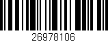 Código de barras (EAN, GTIN, SKU, ISBN): '26978106'