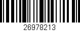 Código de barras (EAN, GTIN, SKU, ISBN): '26978213'