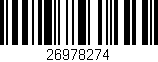 Código de barras (EAN, GTIN, SKU, ISBN): '26978274'
