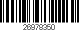 Código de barras (EAN, GTIN, SKU, ISBN): '26978350'