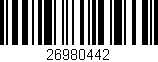 Código de barras (EAN, GTIN, SKU, ISBN): '26980442'