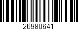 Código de barras (EAN, GTIN, SKU, ISBN): '26980641'