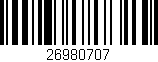 Código de barras (EAN, GTIN, SKU, ISBN): '26980707'