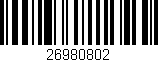 Código de barras (EAN, GTIN, SKU, ISBN): '26980802'