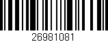 Código de barras (EAN, GTIN, SKU, ISBN): '26981081'