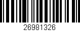 Código de barras (EAN, GTIN, SKU, ISBN): '26981326'