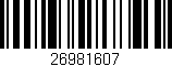 Código de barras (EAN, GTIN, SKU, ISBN): '26981607'