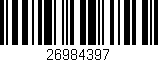 Código de barras (EAN, GTIN, SKU, ISBN): '26984397'